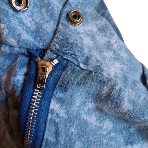 23W Vintage 70's Women's Shorts Zoo Print Animals Soft Denim Cutoff Snap Buttons - Picture 6 of 8